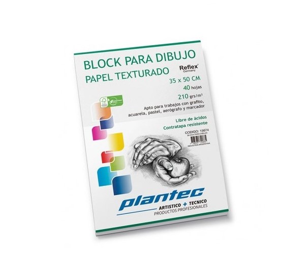 15672 PLANTEC                                                      | BLOCK TEXTURADO ENCOLADO A4 40 HOJAS 210 GRAMOS                                                                                                                                                                                                 